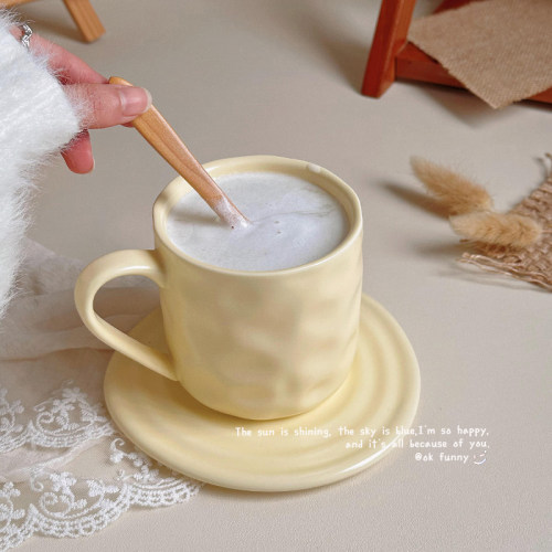 治愈风简约马克杯家用陶瓷早餐杯