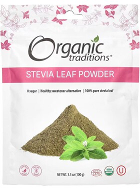 Organic Traditions Stevia Leaf Powder无麸甜叶菊零卡无糖代糖