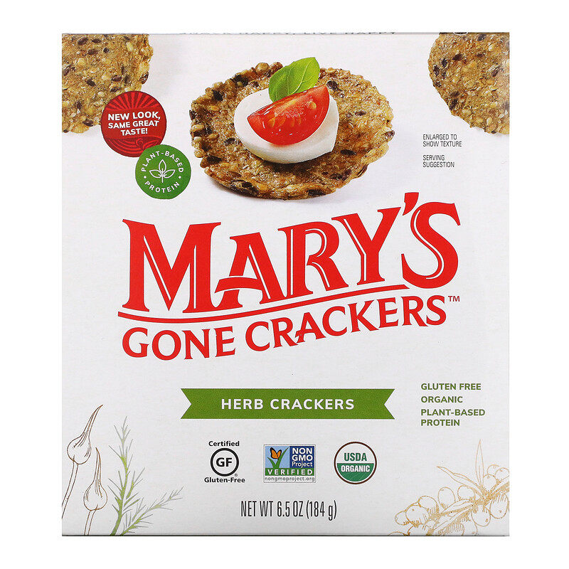 Mary's Gone Crackers Organic Herb无麸质无麦无乳制品香草饼干