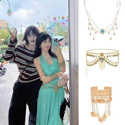 迪士尼茉莉公主cos配饰套装女