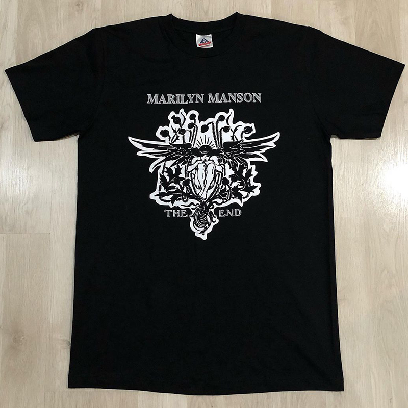 玛丽莲曼森短袖t恤摇滚乐歌手