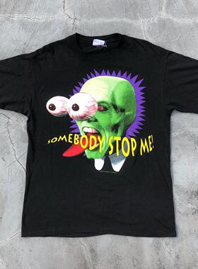 The Mask变相怪杰经典电影海报周边VTG高街美式复古怀旧短袖T恤潮