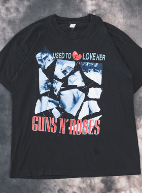 Guns N Roses枪炮与玫瑰乐队摇滚美式复古vintage高街潮牌短袖t恤