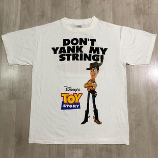 美式复古玩具总动员卡通印花短袖vintage高街休闲潮牌纯棉T恤男女