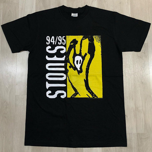 The Rolling Stones滚石乐队美式复古摇滚短袖Vintage高街纯棉T恤