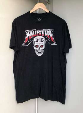 骷髅头vintage复古重磅短袖男女宽松摇滚tee街头oversize潮牌T恤