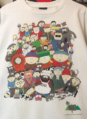 southpark南方公园卡通动漫潮牌印花短袖美式复古Cityboy男女T恤