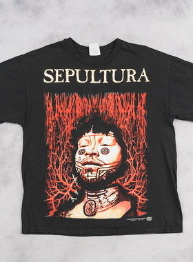 SEPULTURA埋葬乐队死亡金属欧美复古Archive高街潮牌短袖T恤男女