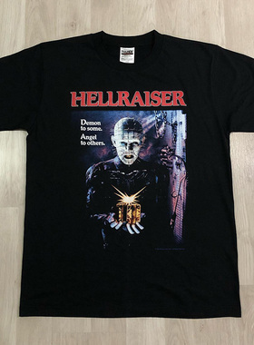 Hellraiser猛鬼追魂针头地狱人美式休闲oversize短袖质感印花T恤