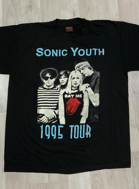 Sonic Youth音速青年摇滚乐团vtg高街美式复古纯棉短袖T恤男女款