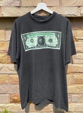 Nirvana涅槃乐队短袖T恤纯棉高街美式复古潮牌上衣男女情侣装半袖