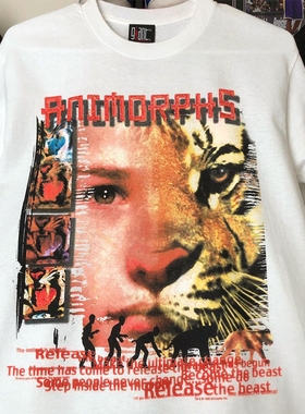Animorphs欧美复古Ruiz小众潮牌vintage高街休闲纯棉短袖T恤男女