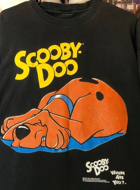 Scooby Doo史酷比短袖T恤男女情侣款vintage高街休闲潮牌纯棉半袖