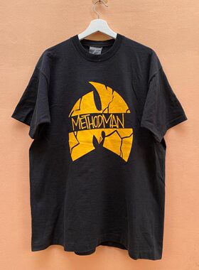 Method Man美式复古VTG高街休闲潮牌短袖男女同款圆领纯棉情侣T恤