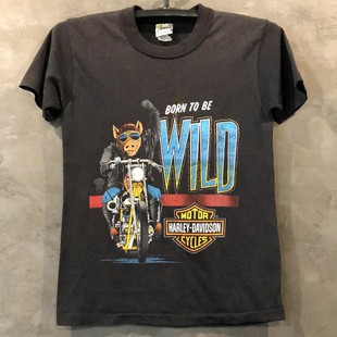 复古Born T恤vintage高街休闲潮牌重磅棉半袖 Wild短袖 美式