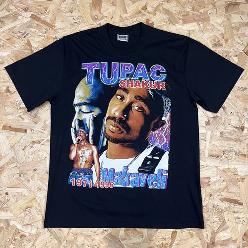 2Pac图派克西海岸风说唱短袖T恤