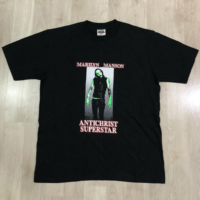 vtg短袖t恤美式复古玛丽莲曼森