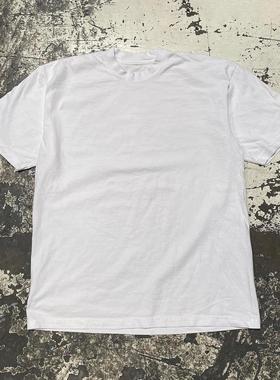 美式复古重磅白色短袖t恤男女同款夏季cleanfit半袖纯棉体恤上衣