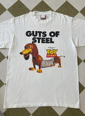 Toy Story玩具总动员卡通动漫短袖男女情侣款VTG高街潮牌纯棉T恤