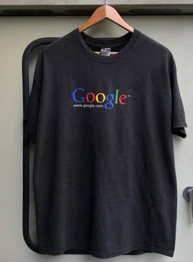 谷歌Google周边印花短袖geek极客程序员搜索引擎编程黑色圆领T恤