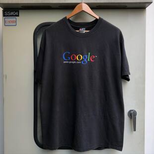 谷歌Google周边印花短袖geek极客程序员搜索引擎编程黑色圆领T恤