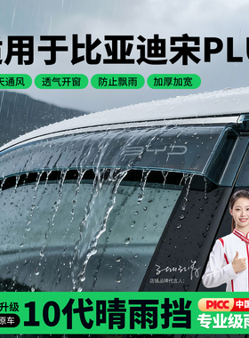 适用比亚迪宋PLUSDMI专用雨眉晴雨挡车窗挡雨板车内装饰改装件