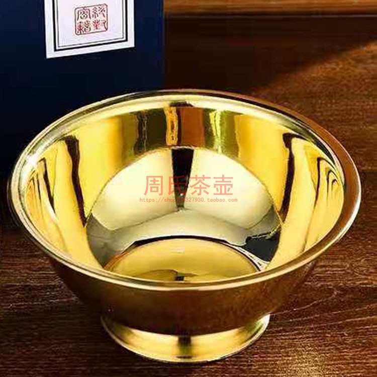 紫铜碗黄铜碗纯铜碗饭碗汤碗铜器加厚铜餐具金属器皿餐盒饭盒铜板