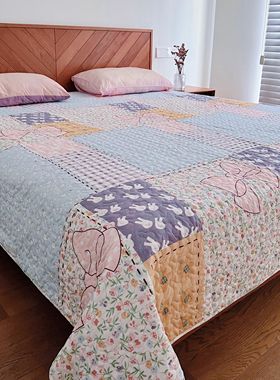 床盖单件四季通用绗缝夹棉床单榻榻米床垫可水洗两面可铺炕单炕盖