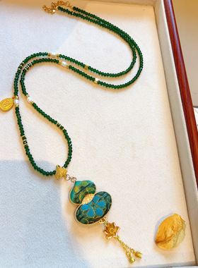 【成品】纯手工礼品挂饰宋锦葫芦项链吊坠款非遗新中式国风配饰