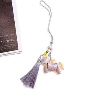 非遗之美！新中式国风马上有钱宋锦挂件吊坠手工配饰