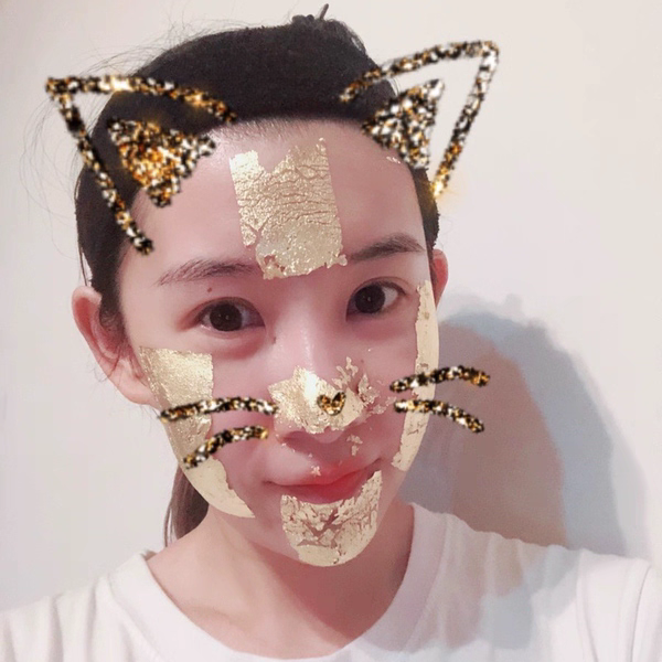 黄金焕肤套盒化妆品同材质纯黄金片24k真金箔5x5CM10张