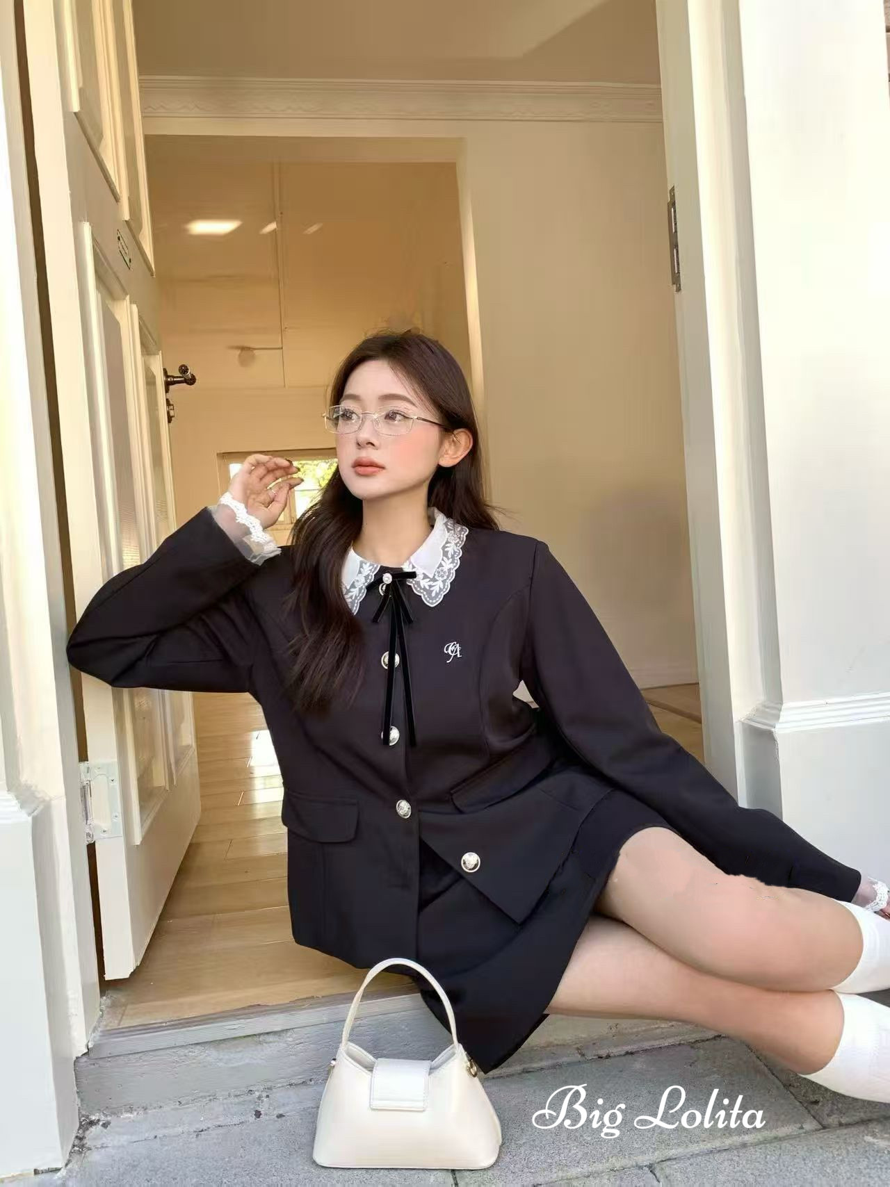 【时光独白】千金大码小香风西装连衣裙女春季穿搭胖MM外套裙子