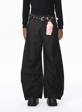 UNF 原牛牛仔裤25秋季新品美式街头Cleanfit纯色弯刀休闲裤男女