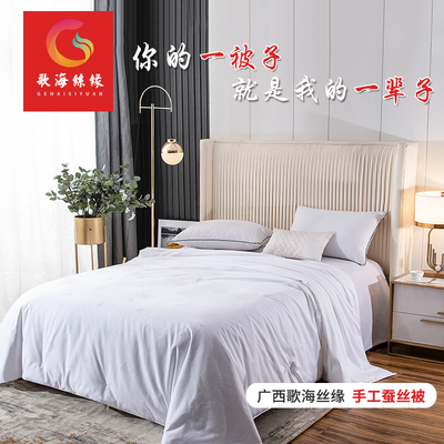 壮乡刘三姐宜州蚕丝被正品100%桑蚕长丝 双宫茧桑蚕丝被 歌海丝缘