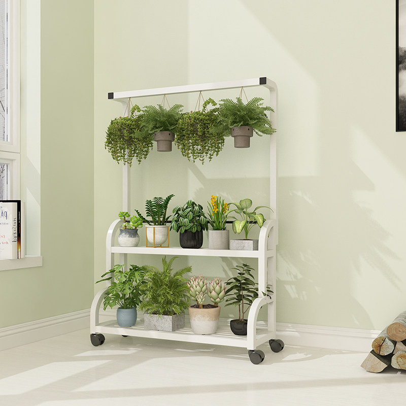 铁艺吊兰花架子多层室内阳台置物多肉绿萝悬挂盆栽架客厅落地欧式