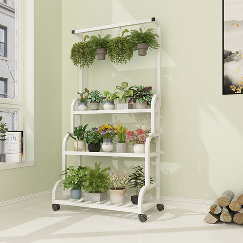 铁艺吊兰花架子多层室内阳台置y物多肉绿萝悬挂盆栽架客厅落地欧