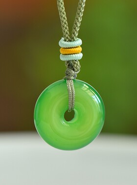 【平安扣】天然高冰玉髓吊坠女款时尚百搭玉石挂件项链送女友礼物