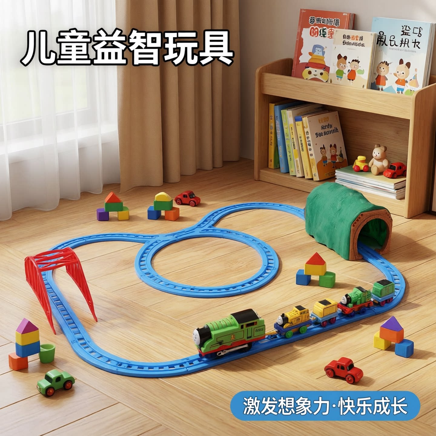 儿童益智轨道电动小火车玩具男孩拼装合金车头挂钩组合配件轨道车