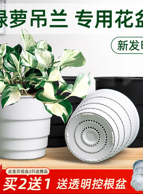 美莳绿萝专用花盆加厚透气塑料室内大号自动吸水水培懒人控根盆器