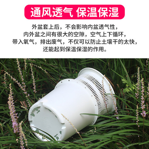 极速美莳蝴c蝶兰控根花盆透气加仑塑料胶树脂大号绿萝君子虎皮兰