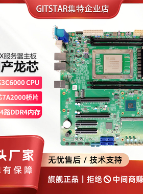 GITSTAR集特 国产龙芯3C6000+7A2000桥片服务器主板GS0-3002