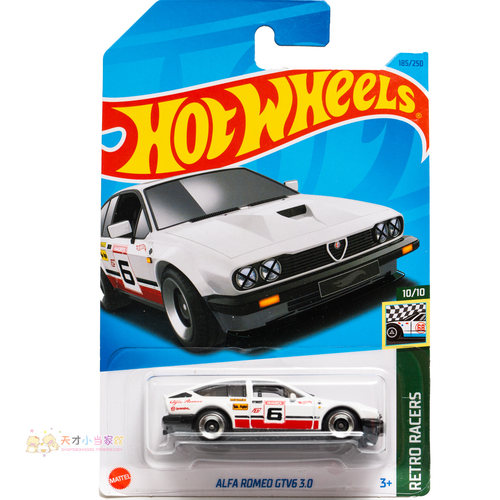 23年185号 ALFA ROMEO GTV6 3.0 阿尔法罗密欧 白色 风火轮 RETRO