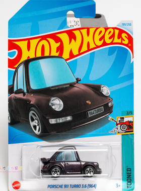 24年199号 PORSCHE 911 TURBO 3.6[964] Q版保时捷 深紫色 风火轮