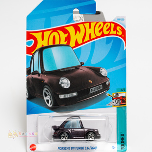 风火轮 Q版 PORSCHE 911 TURBO 24年199号 保时捷 964 3.6 深紫色