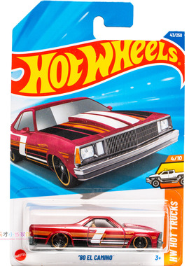 25年43号 '80 EL CAMINO 红色 风火轮 HW HOT TRUCKS系列25B