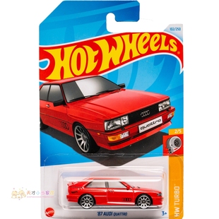 24年102号 '87 AUDI QUATTRO 奥迪 红色 风火轮 HW TURBO
