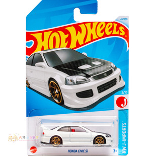 24年45号 HONDA CIVIC IS 本田思域 白色 风火轮 HW J-IMPORTS系