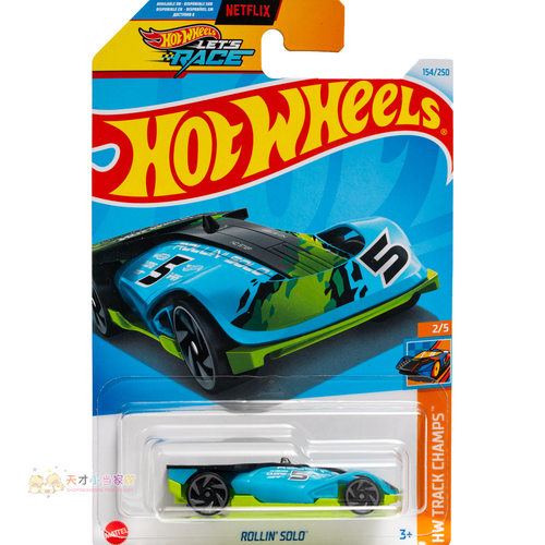 24年154号 ROLLIN' SOLO 蓝色 风火轮 HW TRACK CHAMPS系列24P