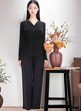 OTEX环保桑蚕丝女士睡衣套装  因出口关税过高而剩下的面料制作