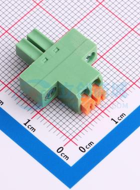 插拔式接线端子 DB2EKNM-3.5-2P-GN 插件,P=3.5mm 电子元器件配单